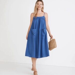 NWT Linen Blend Cami Midi Dress Size Large